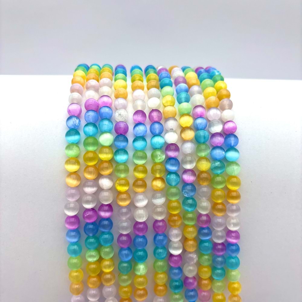 Doğal Taş Selenit 6 mm 1 Dizi