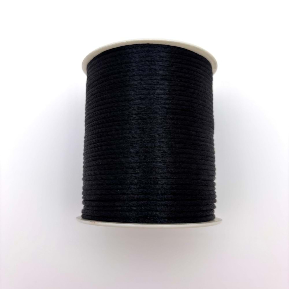 Floş İp Siyah 5 mm Bobin 100 M-1 Adet