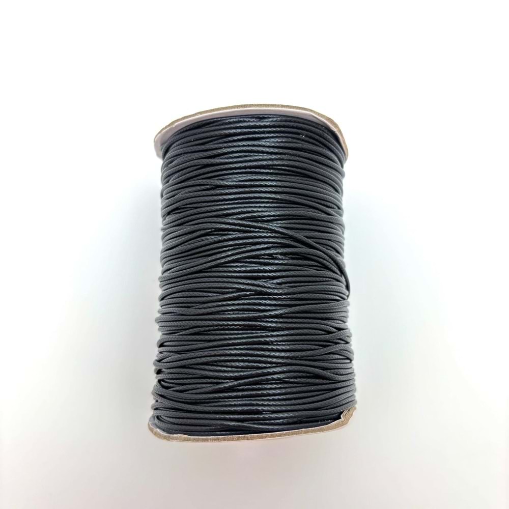 Deri İp Siyah 1.2 mm Bobin 100 M-1 Adet