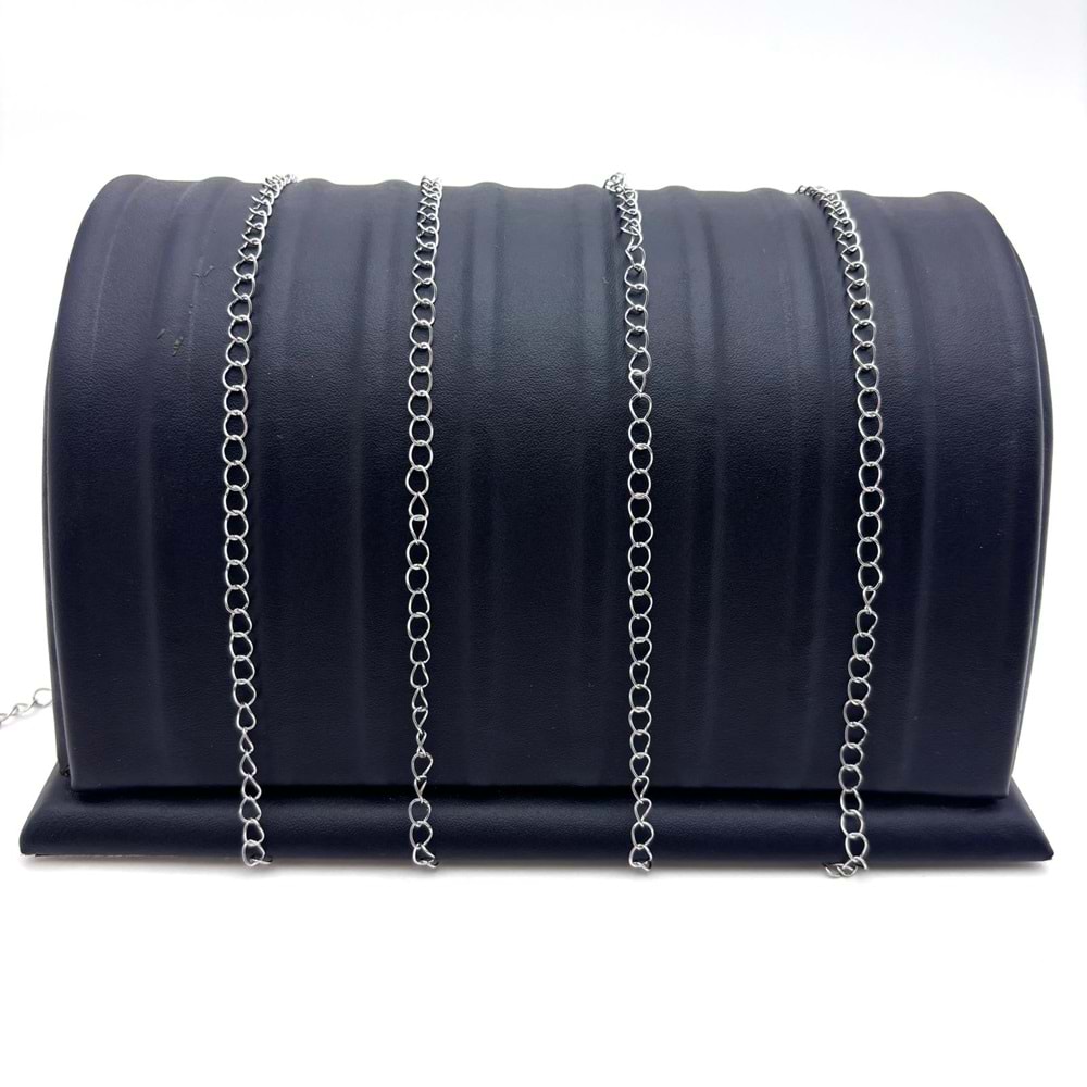 İnce Zincir Model 0.6 mm Gümüş 1 m 1 Adet