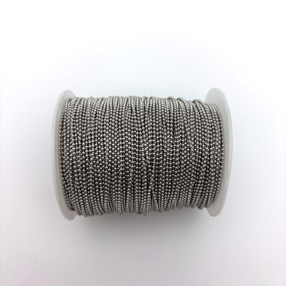 Top Zincir Model 1.5 mm Gümüş 1 m 1 Adet