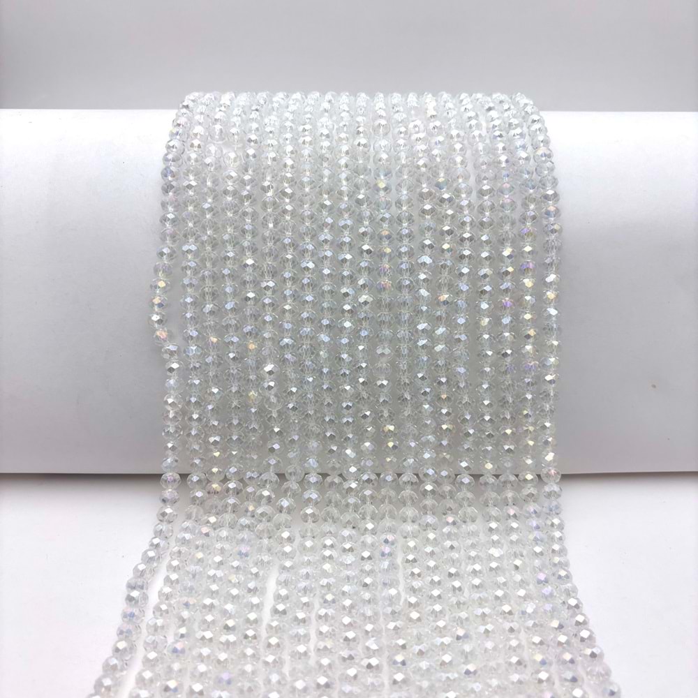 6 mm Kristal Boncuk 1 Dizi