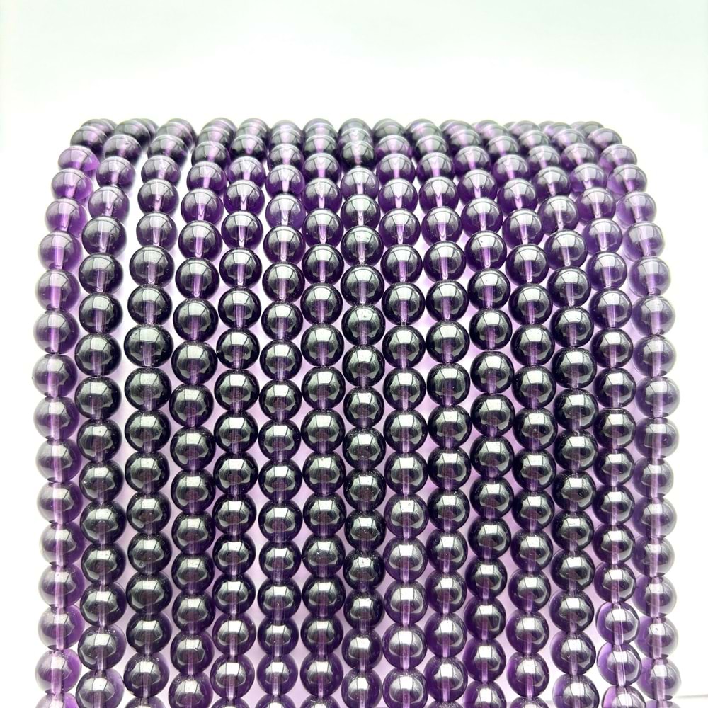 Doğal Taş Renkli Kuvars 8 mm 1 Dizi