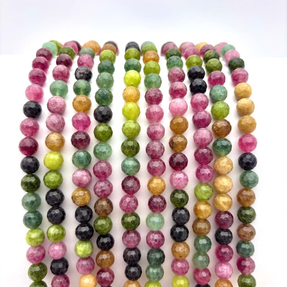 Doğal Taş Turmalin 8 mm 1 Dizi