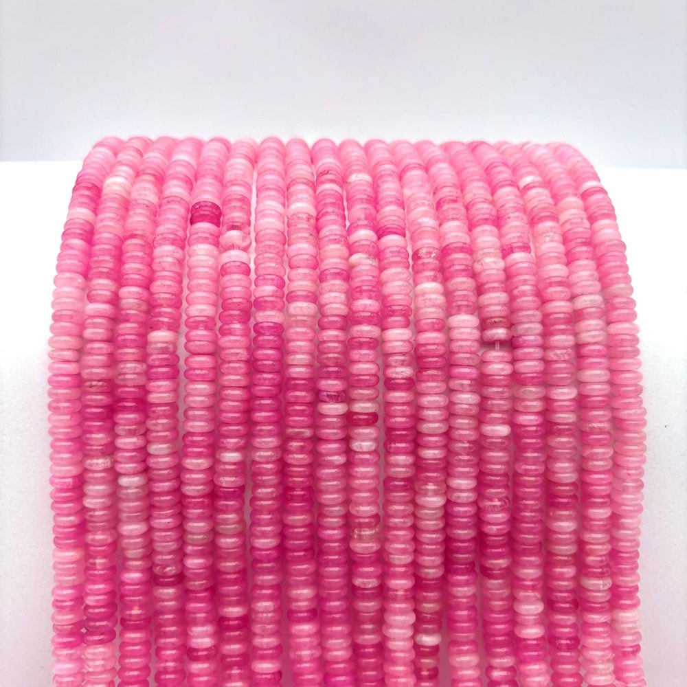 Doğal Taş Rondela Kesim Pembe Kuvars 1 Dizi