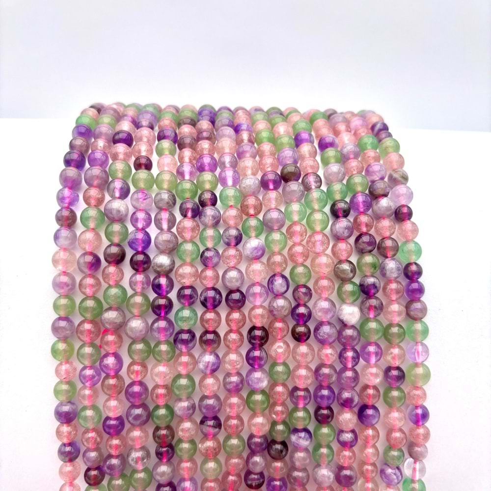 Doğal Taş Mix Aventurin 6 mm 1 Dizi