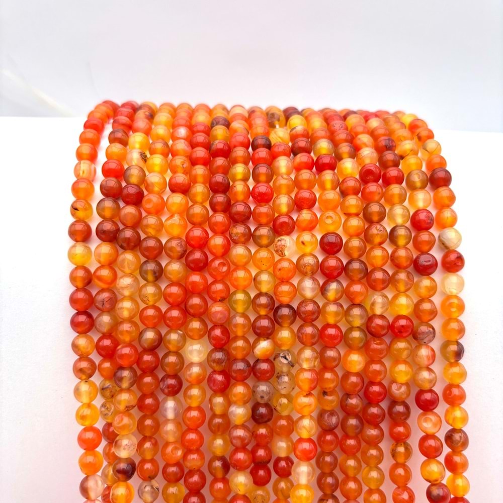 Doğal Taş Akik 6 mm 1 Dizi