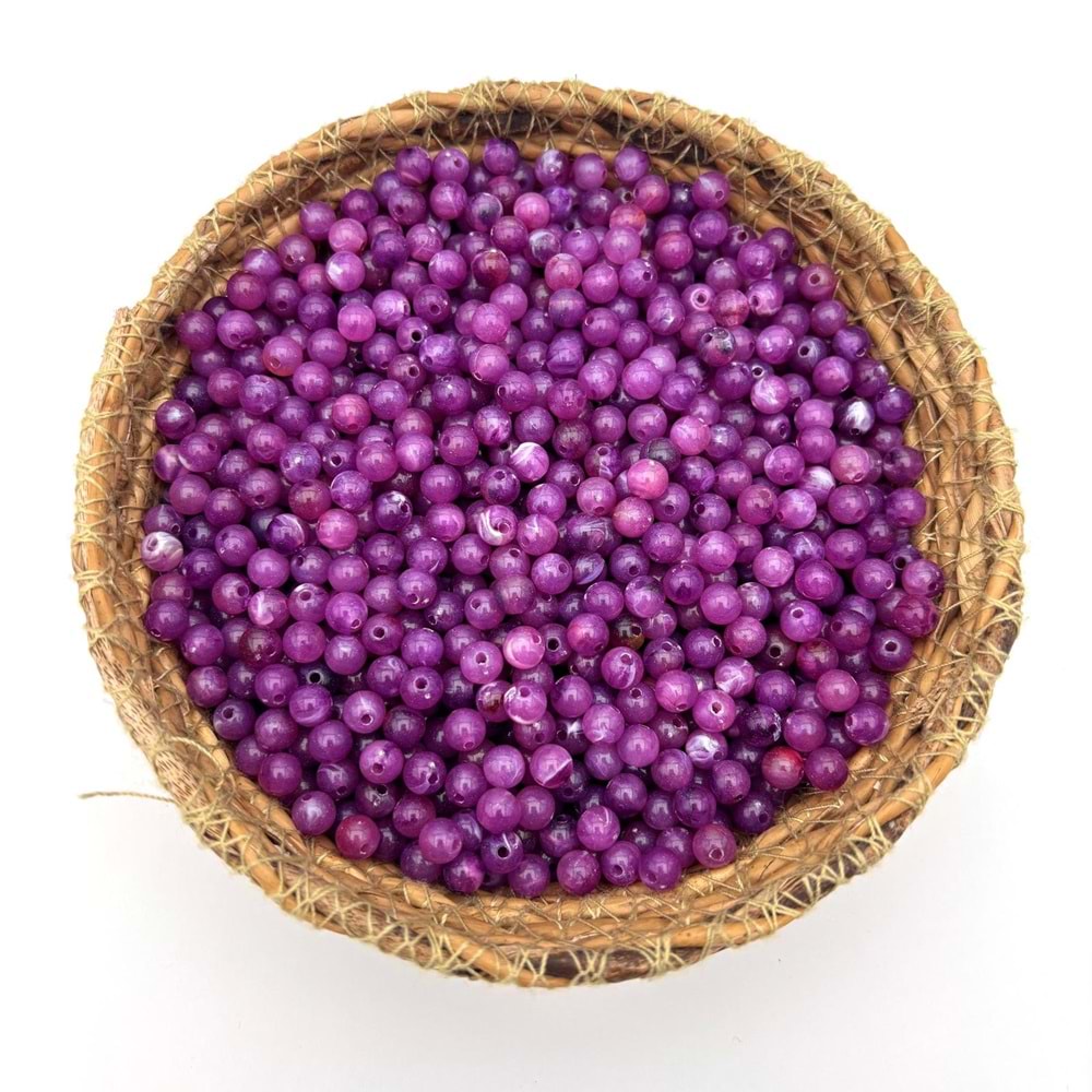 Akrilik Boncuk 6 mm 50 Gr