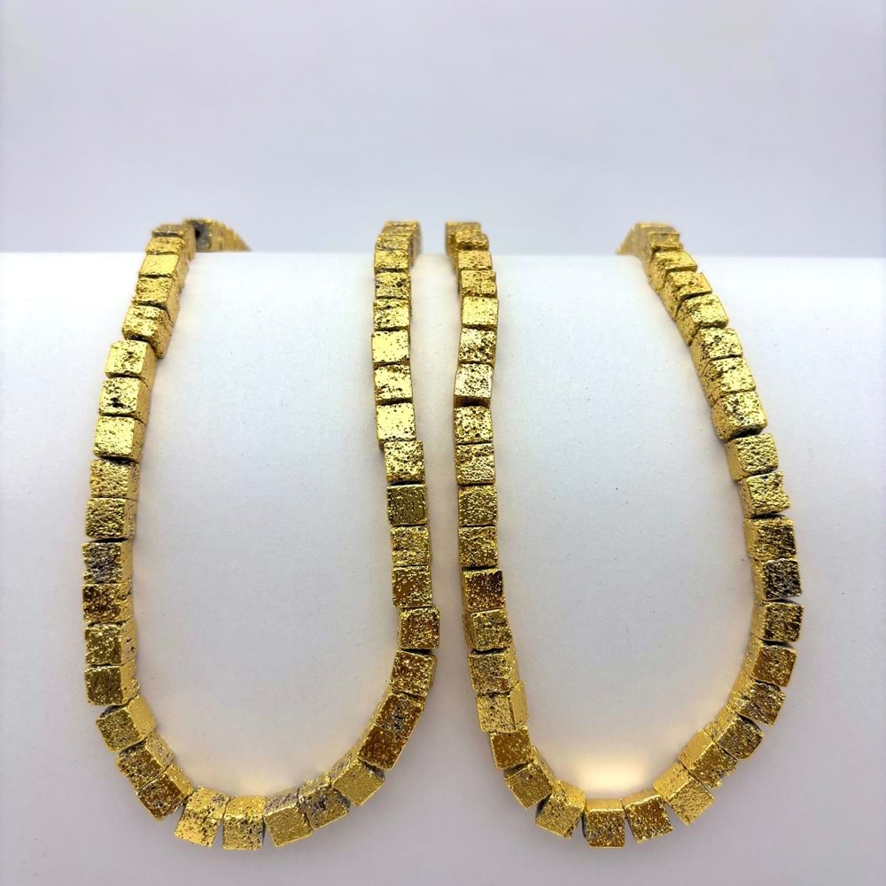 Doğal Taş Hematit 6*6 mm 1 Dizi