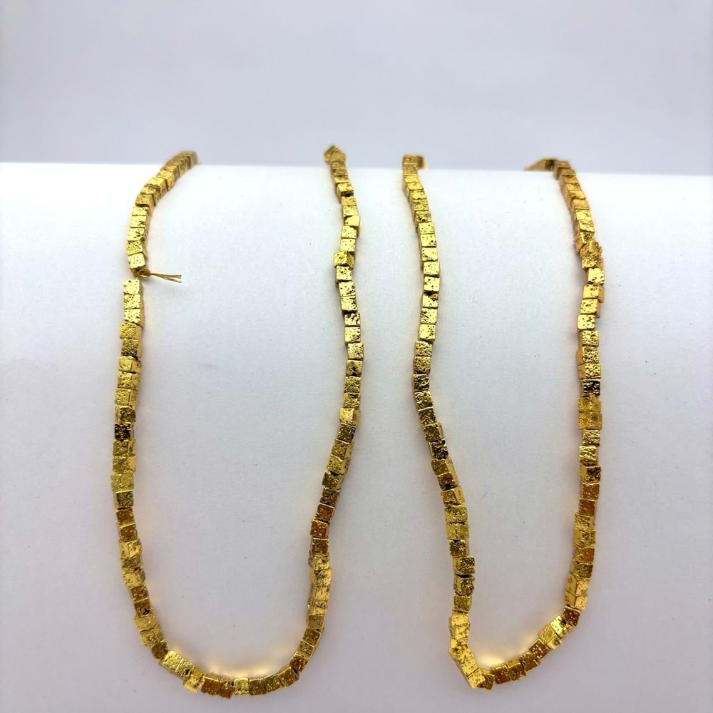 Doğal Taş Hematit 3*3 mm 1 Dizi