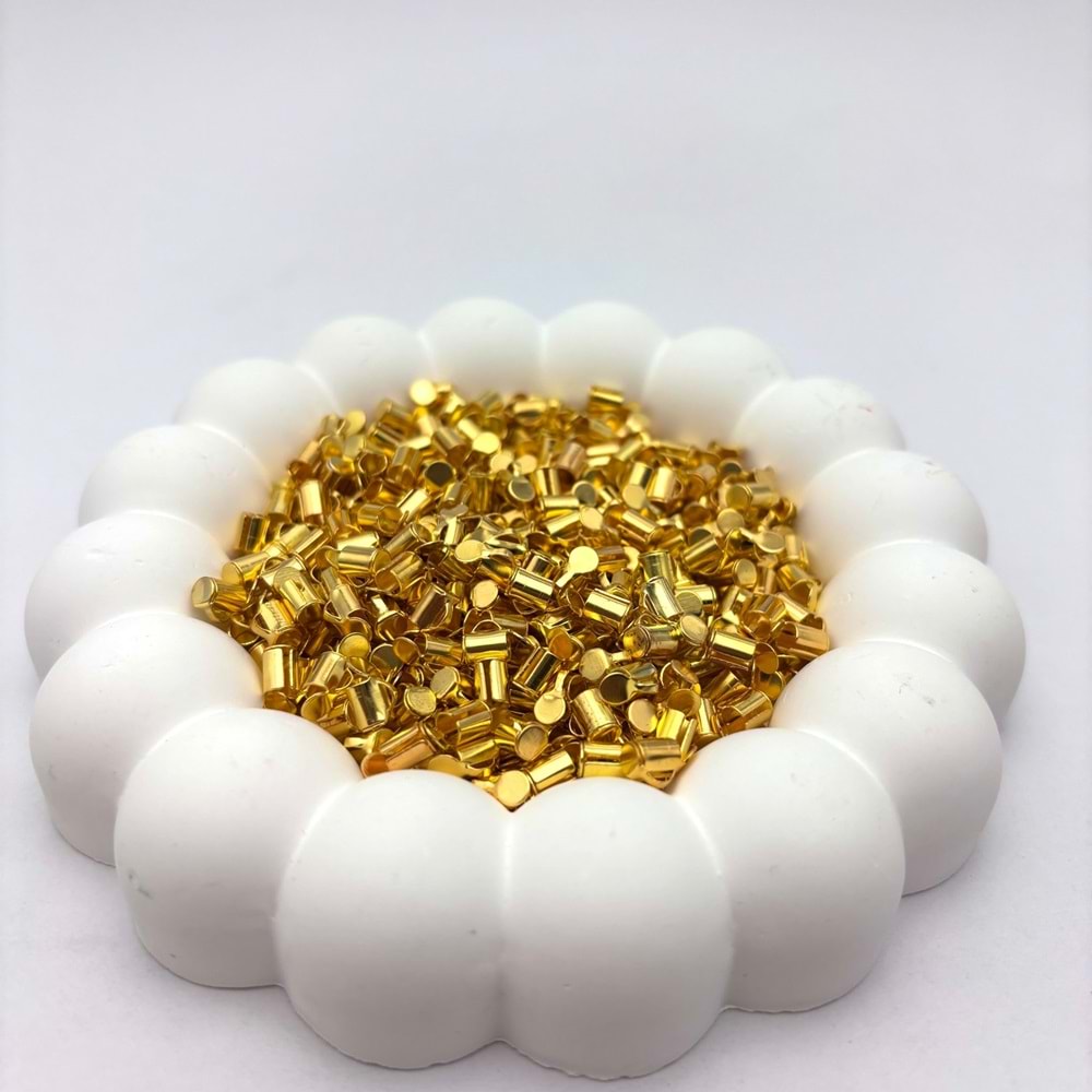 Altın Kaplama Boru Kapama 5 mm 1 Paket 10 Gr