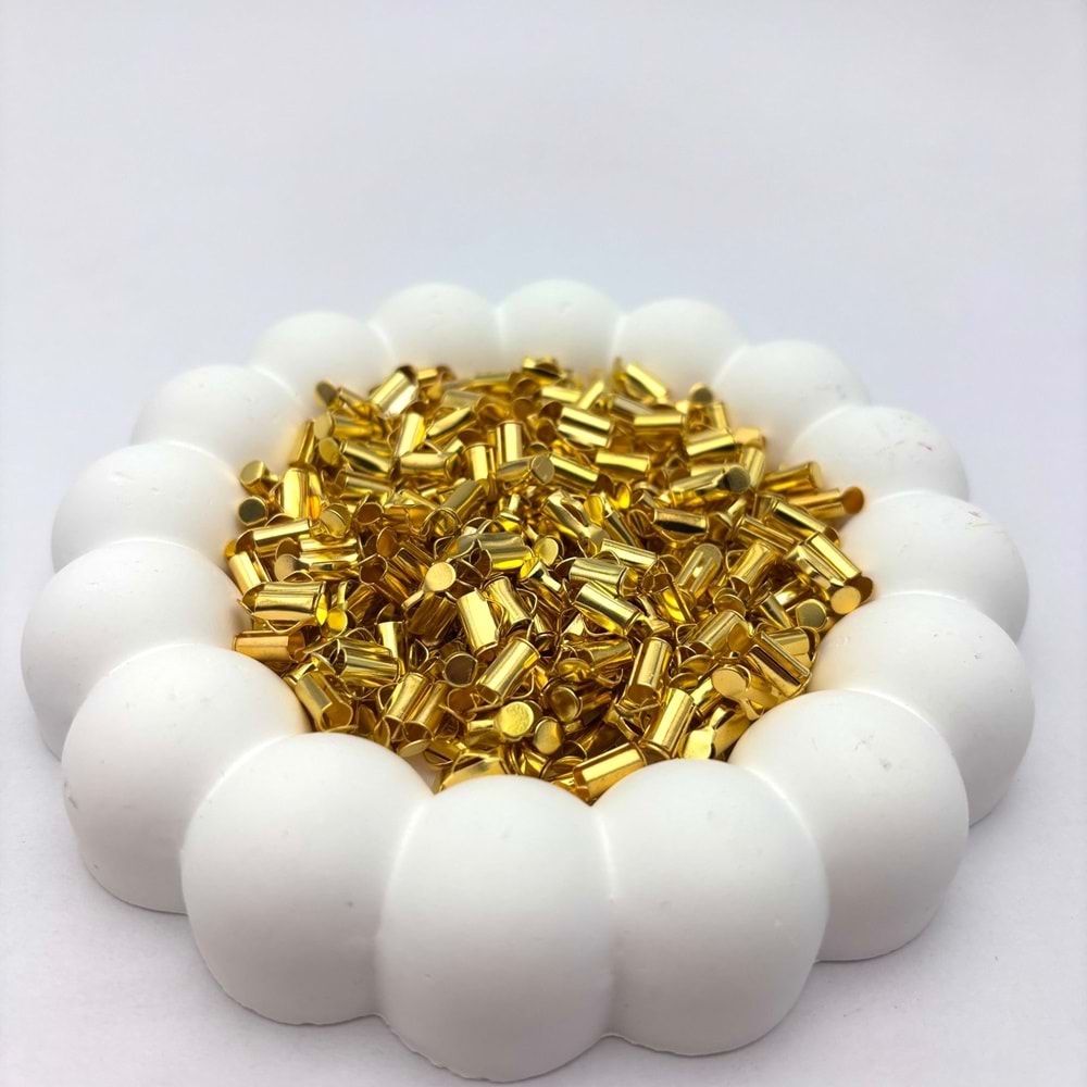 Altın Kaplama Boru Kapama 7 mm 1 Paket 10 Gr