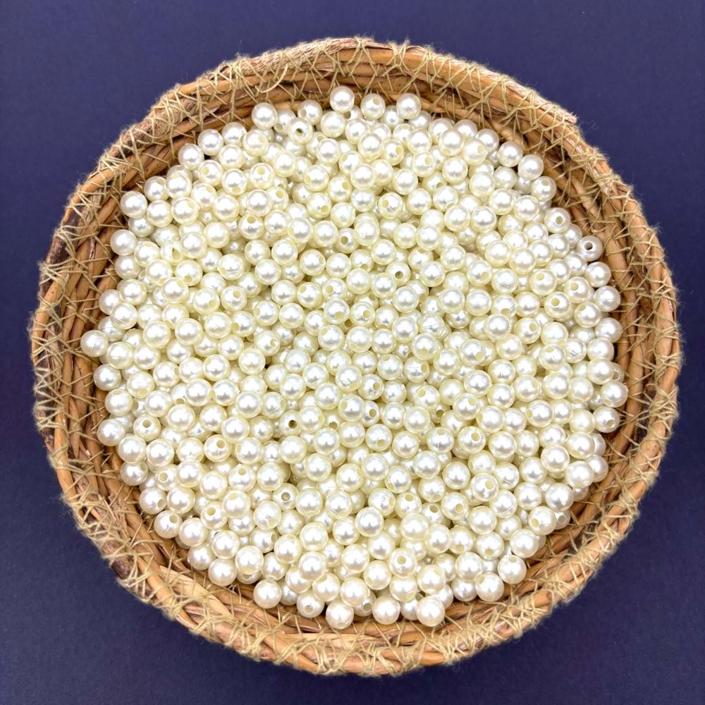 6 mm Plastik İnci Krem 500 Gr