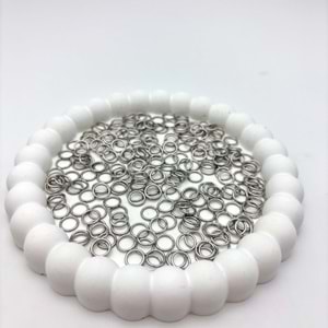 Çelik Aparatlar Halka Gümüş 10 Adet