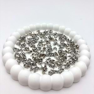 Çelik Çift Kulplu Midye Kapama Gümüş 5 Adet