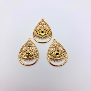 Gold Figürlü Damla Model 22 mm 1 Adet