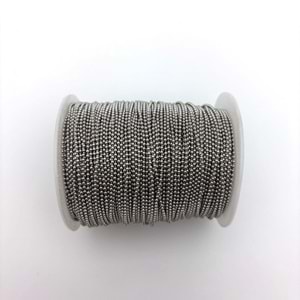 Top Zincir Model 1.5 mm Gümüş 1 m 1 Adet