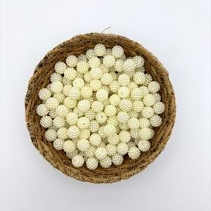 12 mm Plastik İnci Böğürtlen Krem 100 Gr