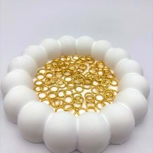 Altın Kaplama Metal Halka 8 mm 1 Paket 10 Gr