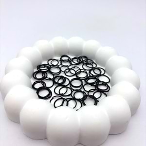 Kaplama Metal Halka Siyah 12 mm 1 Paket 10 Gr