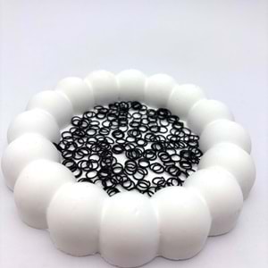 Kaplama Metal Halka Siyah İnce 6 mm 1 Paket 10 Gr
