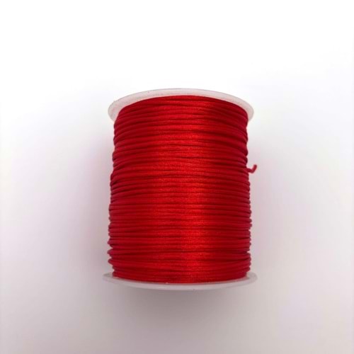 Floş İp Kırmızı 2 mm Bobin 100 M-1 Adet