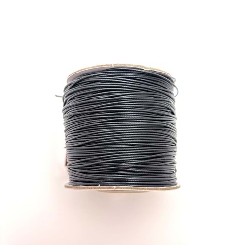 Deri İp Siyah 0.8 mm Bobin 100 M-1 Adet