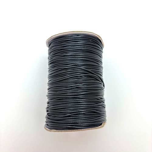 Deri İp Siyah 1.2 mm Bobin 100 M-1 Adet