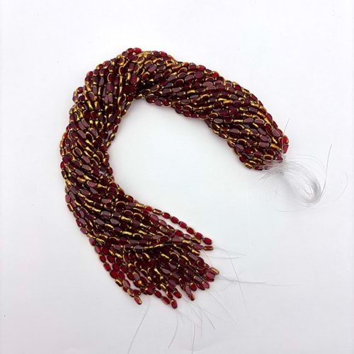 Çek Kristali Koyu Bordo 1 Dizi