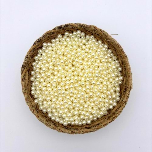 6 mm Plastik İnci Krem 100 Gr