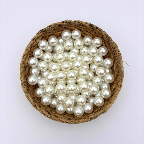 14 mm Plastik İnci Krem 100 Gr