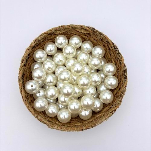 18 mm Plastik İnci Krem 100 Gr