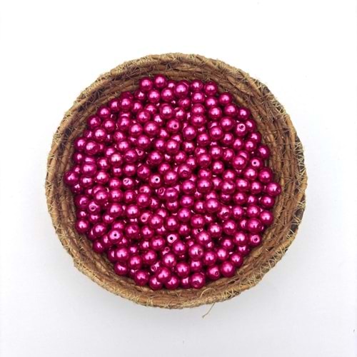 8 mm Cam İnci Pembe 100 Gr