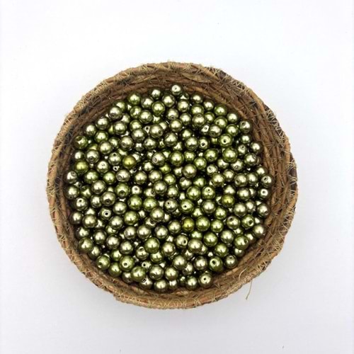 8 mm Cam İnci Yeşil 100 Gr