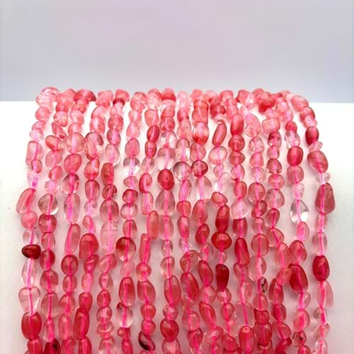 Doğal Taş Koyu Pembe Kuvars 1 Dizi