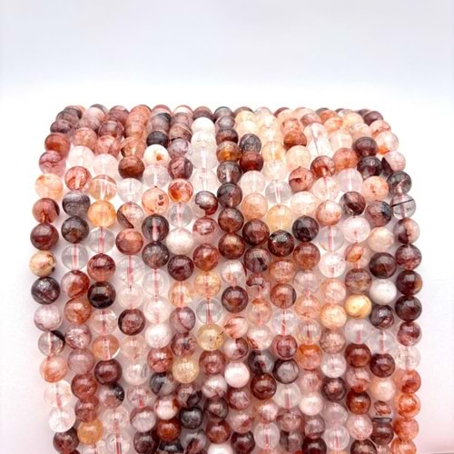 Doğal Taş Hematoid 8 mm 1 Dizi