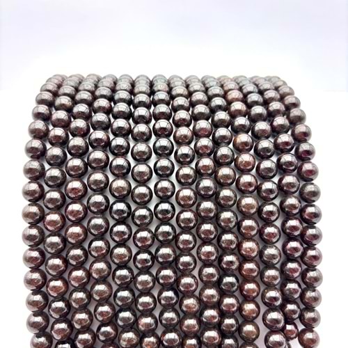 Doğal Taş Lal(Granat) 8 mm 1 Dizi