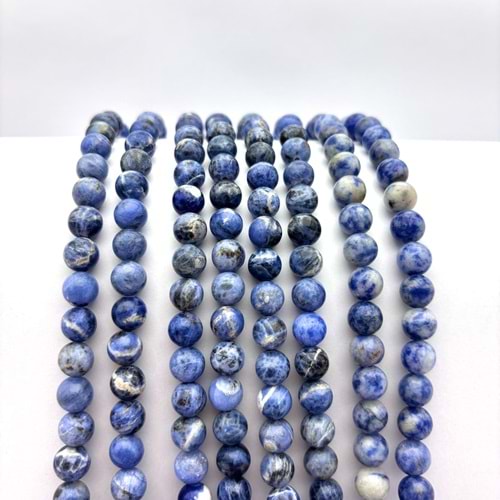Doğal Taş Sodalit 8 mm 1 Dizi