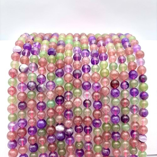 Doğal Taş Mix Aventurin 8 mm 1 Dizi