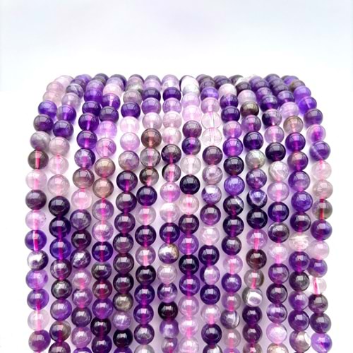 Doğal Taş Mix Ametist 8 mm 1 Dizi