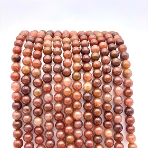 Doğal Taş Güneş Taşı 8 mm 1 Dizi