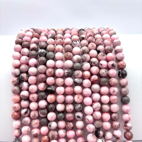 Doğal Taş Pembe Opal 8 mm 1 Dizi