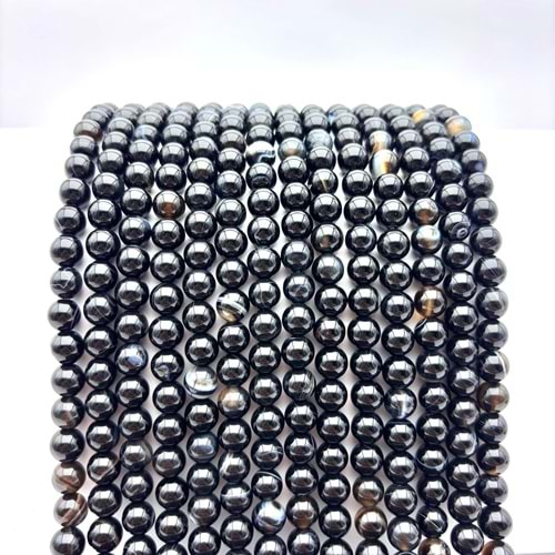 Doğal Taş Akik 8 mm 1 Dizi