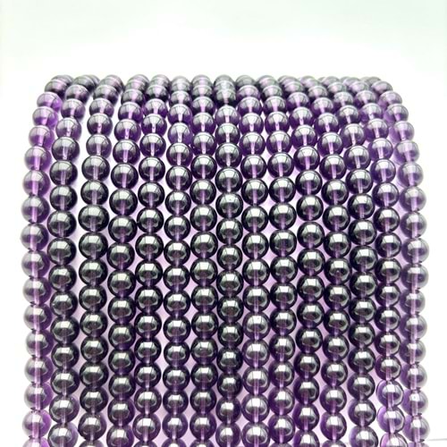 Doğal Taş Renkli Kuvars 8 mm 1 Dizi