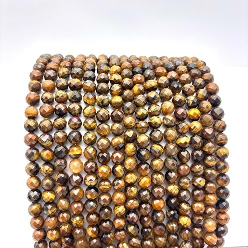 Doğal Taş Kaplan Gözü 8 mm 1 Dizi