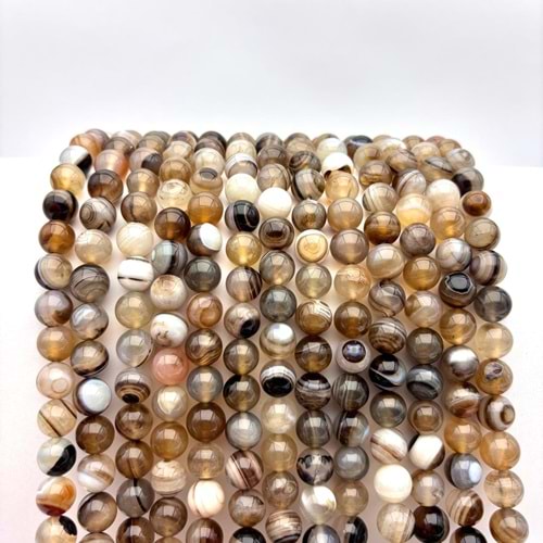 Doğal Taş Akik 10 mm 1 Dizi