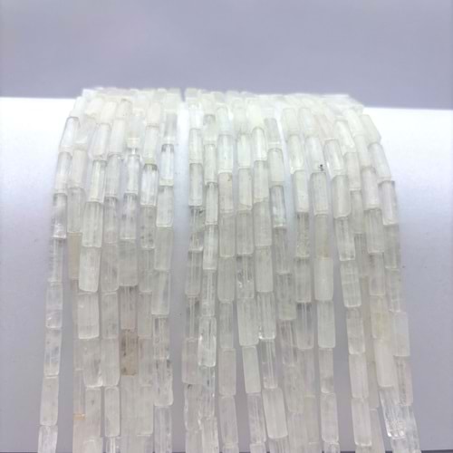 Doğal Taş Boru Kesim Kristal Kuvars 1 Dizi