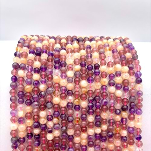 Doğal Taş Mix Ametist 6 mm 1 Dizi