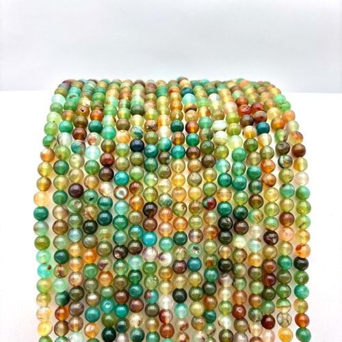 Doğal Taş Akik 6 mm 1 Dizi