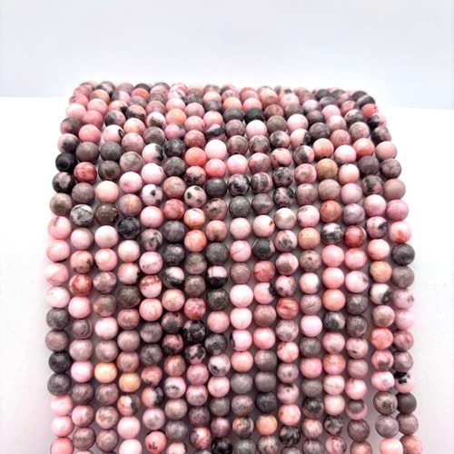 Doğal Taş Pembe Opal 6 mm 1 Dizi